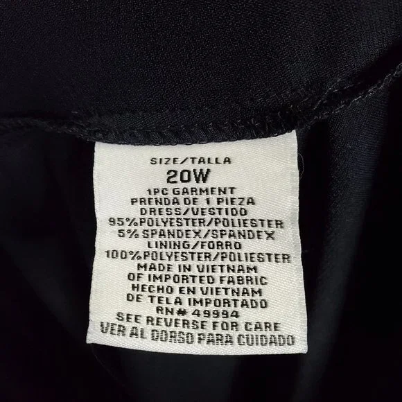 R&M Richards Size 20W Dress Pullover Stretch Fluid Jersey Midi Crystal Navy - Picture 9 of 11